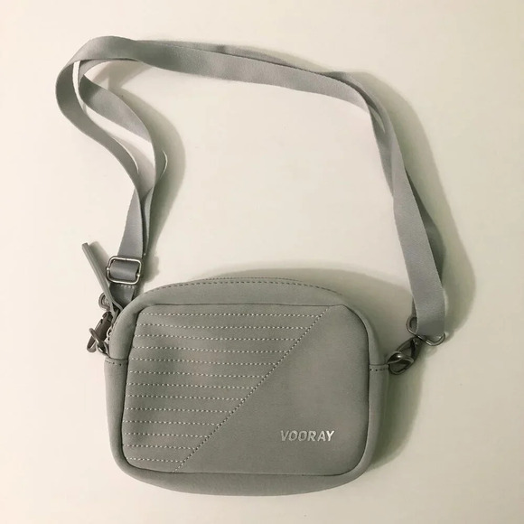 Vooray Sidekick Small  Crossbody Purse Gray Moto Bag - Picture 1 of 16